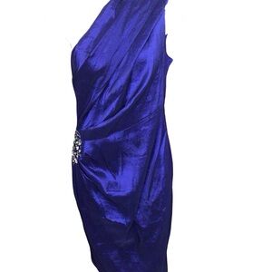 Eliza J Royal Blue One-Shoulder Dress size 14